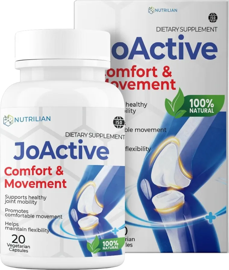 NUTRILIAN JoActive Capsules — 20 ویجیٹیرین کیپسول کی بوتل اور ڈبہ